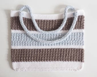 Alltagstasche Häkelanleitung | Häkelanleitung | Taschenmuster | Markt Tote Häkeltasche | Strandtasche Muster | PDF Anleitung