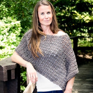 Easy Crochet Poncho Pattern | Asymmetrical Poncho Crochet Pattern | Boho Shawl Crochet Pattern |  Boho Crochet Poncho | PDF Pattern
