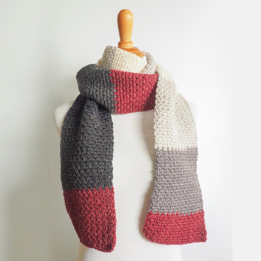 3 color scarf pattern
