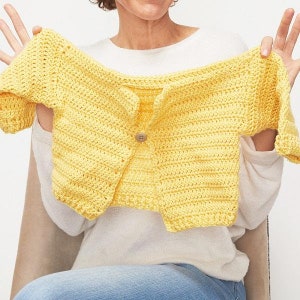 Children’s One Button Cardigan Crochet Pattern | Cardigan Crochet Pattern | Kid&#39;s Crochet Cardigan | Cardigan Pattern | PDF Pattern