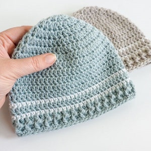 Easy Striped Baby Hat Crochet Pattern | Crochet Baby Hat Pattern | Crochet Hat Pattern | Striped Baby Pattern | PDF Pattern
