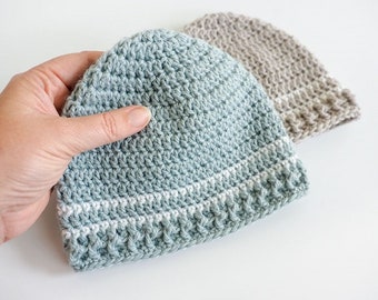 Patrón de gorro de bebé a rayas fácil a crochet / Patrón de gorro de bebé a crochet / Patrón de gorro de crochet / Patrón de bebé a rayas / Patrón PDF