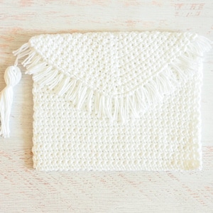 Fringe Clutch Crochet Pattern Fringe Clutch Pattern Easy Crochet Pattern Crochet Fringe Clutch Fringe Clutch Pattern PDF Pattern image 1