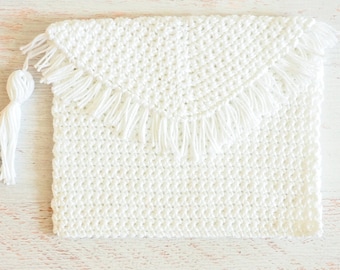 Clutch con flecos/Patrón de crochet/Patrón de clutch con flecos/Patrón de crochet fácil/Clutch con flecos de crochet/Patrón de clutch con flecos/Patrón PDF