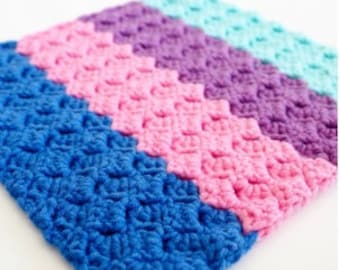 Tulip Textured Crochet Dishcloth Pattern |  Easy Crochet Dishcloth | Crochet Dishcloth Pattern | PDF Patterns