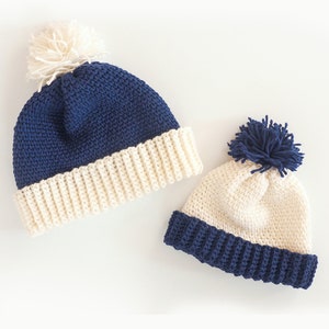 Crochet Hat Pattern | Family Beanie Hats Crochet Pattern | Crochet Beanie Pattern | Easy Crochet Beanie Hats Pattern | PDF Pattern