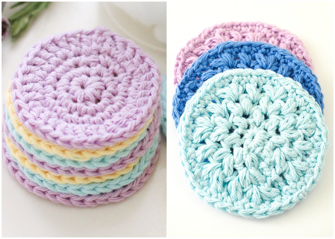 Reusable Face Scrubbie Crochet Pattern Cotton Makeup Remover Pads Easy Crochet Pattern Crochet