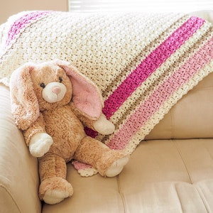 CROCHET PATTERN | Primrose Baby Blanket Crochet Pattern | Baby Afghan Pattern | Nursery Decor | Easy Blanket Pattern | Cute Crochet Blanket