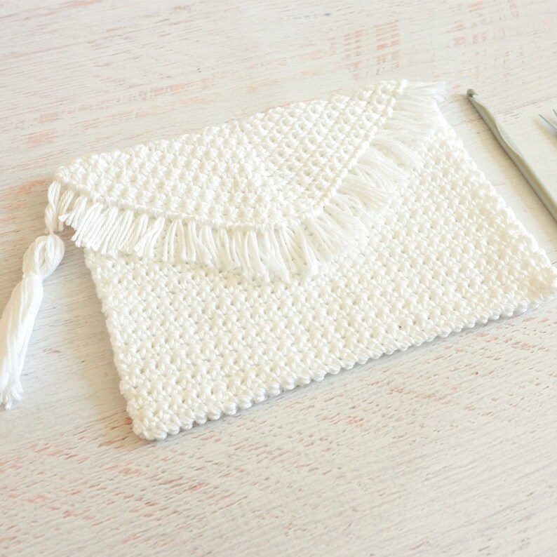 Fringe Clutch Crochet Pattern Fringe Clutch Pattern Easy Etsy