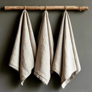 Organic Kitchen Tes Towel. Soft Absorbent Hand Towel. 100% flax Dishclothes