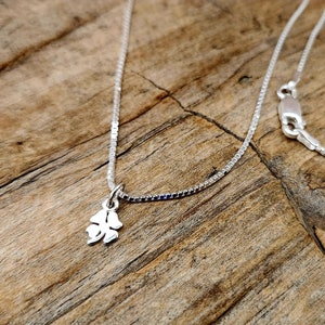LUCKY CLOVER NECKLACE Silver Necklace, 4 Leaf Clover, St. Patricks Day Necklace, Silver Clover Charm, Four Leaf Clover Charm, Lucky Charm