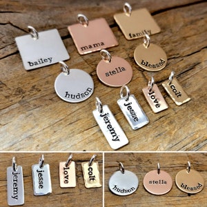 PERSONALIZED NAME NECKLACE or Name Charms -  Sterling Silver, Mother, Grandmother, New Mom, Sister, Aunt, Daughter, Friend, Gift for Her