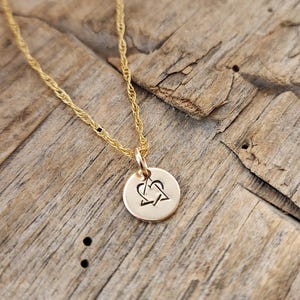 GOLD ADOPTION NECKLACE, Personalized Adoption Necklace, Gotcha Day, Mother, Mothers Day Gift, Bridal, Adoption, Adoption Symbol, Family Gift
