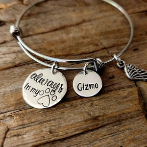 DOG Memorial Bracelet Pet Bracelet Memorial Gift Memorial Bracelet Adjustable Bangle Cardinal Memorial Loss Death of Loved One Sympathy Gift