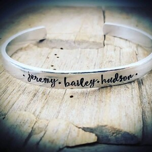 PERSONALIZED NAME BRACELET, Cuff Personalized Bracelet, Custom Bracelet, Mother&#39;s Gift, Birthday Gift, Mothers Bracelet, Personalize Mother