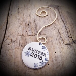 Personalized Ornament 2024 Brass Hook, Personalized Ornament, Christmas Ornament, Memorial Ornament, Remembrance Ornament, Aluminum