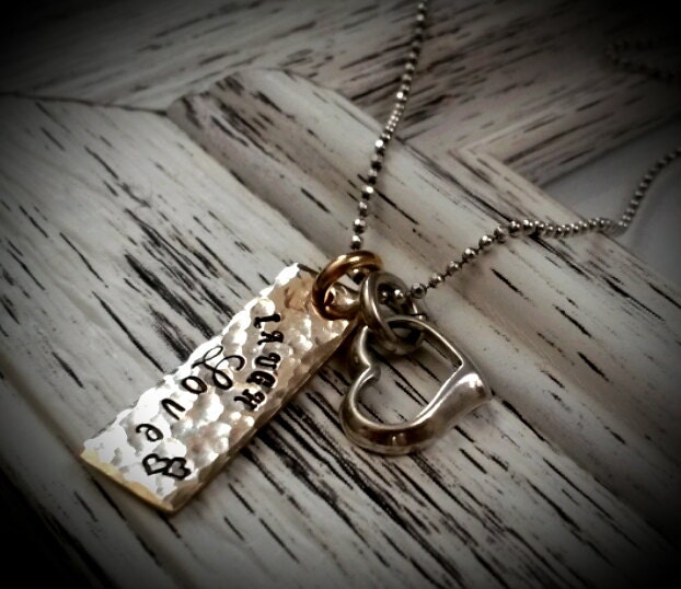 Personalized Sterling Silver & 14K Gold Filled Necklace - Etsy