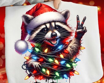 Cute But Feral PNG, Funny Raccoon PNG, Raccoon with Bow Design, Sublimation DesignPng, Trendy Animal Design PNG, Dtf Transfer Design, Funny