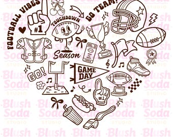 Vintage Football PNG, Football Png, Football Season Sublimation Design, Trendy Football Png, Game Day Png, Touchdown Png, Football Vibes