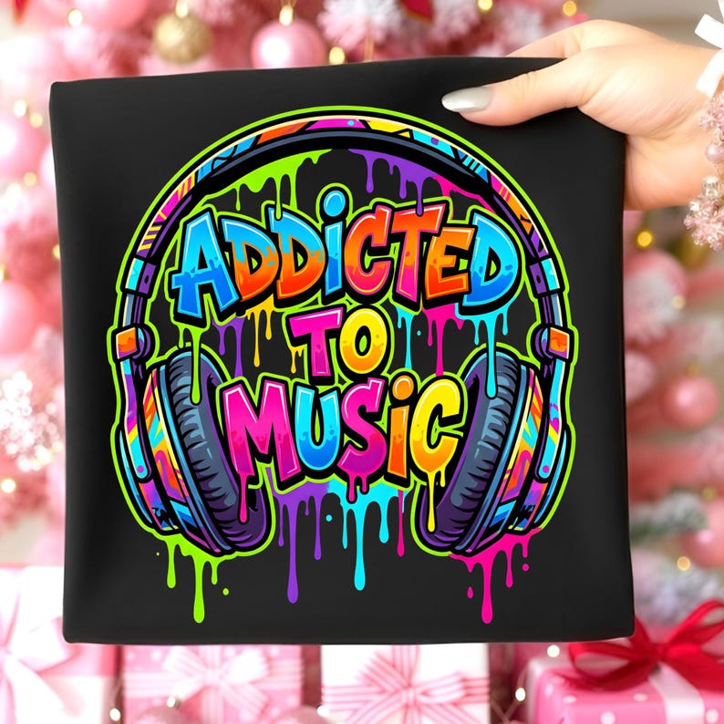 Addicted to Music Png, Graffiti Headphone Clipart, Urban Sublimation ...