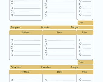 Christmas Budget and Gift Planner, Holiday Spending Tracker (Editable PDF) Printable PDF