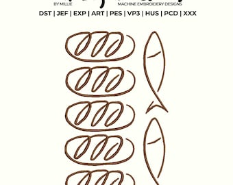 fishes and loaves embroidery design, Boho Christian Embroidery Design, Christian Embroidery, DST PES File For Christian
