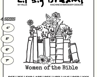 Women of the bible embroidery design, God Embroidery Design, Christian Embroidery, DST PES File For Christian