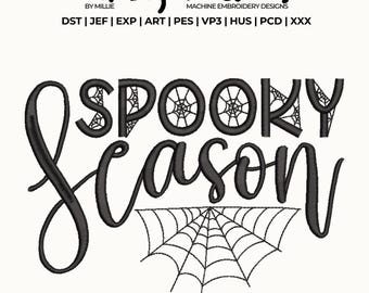 Spooky Season Embroidery Design, Halloween Embroidery Design, Boo Embroidery Designs,  4x4 hoop designs, digital files, instant download