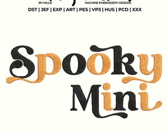 Spooky Mini Embroidery Design, Halloween Embroidery Design, Spooky Embroidery Designs,  4x4 hoop designs, digital files