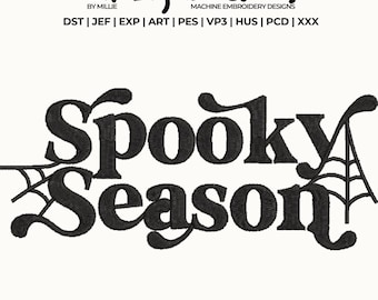 Spooky Season Embroidery Design, Halloween Embroidery Design, Boo Embroidery Designs,  4x4 hoop designs, digital files