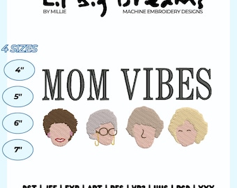 90s mom vibes Embroidery Design, Funny mom life Machine Embroidery Files, Mother's Day Gifts, Mom Mama Embroidery Designs