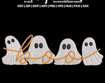 Cute boo gang Embroidery Design, Halloween Embroidery Design, Boo Embroidery Designs,  4x4 hoop designs, digital files