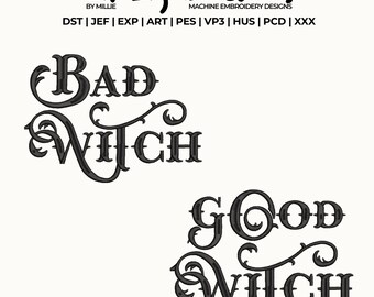 Witchy Embroidery Design, Halloween Embroidery Design, Boo Embroidery Designs,  4x4 hoop designs, digital files, instant download