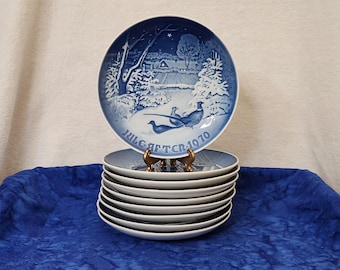 Bing & Grondahl Copenhagen Porcelain Christmas Plates by Henry