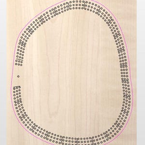 Cribbage Board SVG DXF 3 row Retro shape Digital download