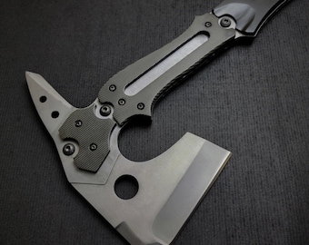 Resident Evil Requiem Leon Kennedy's Upgraded Axe Replica - Leather Sheath | RE9 Full Tang Hatchet