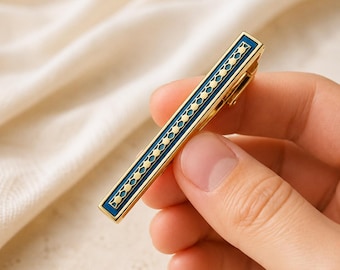 Gold Tie Clip for Men, Geometric Tie Bar, Elegant Suit Accessory, Wedding Groom Gift