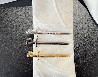 Sword-shaped tie clips, beautifully designed,make a perfect gift for boyfriends,fathers,and teenagers.Novel tie clips,buy three get one free