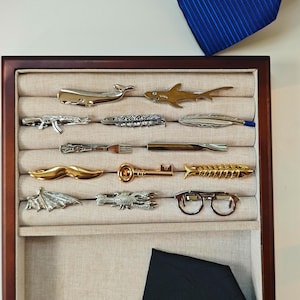 Novelty Tie Clip: Whales, Sharks, Keys, Mustache - Unique Men&#39;s Accessories