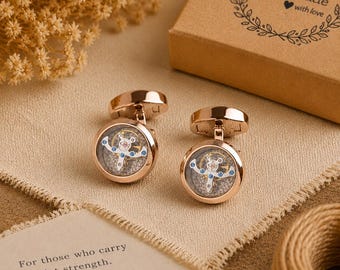 Handmade Men's Cufflinks - Vintage Mechanical Style - Gift Box Packaging - Suit Accessories - Exquisite Cufflinks - Men's Mechanical Design
