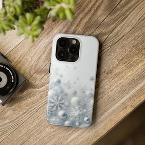 Coques de portable résistantes Winter Wonderland pour iPhone, joli motif flocon de neige, cadeau des fêtes, housse de téléphone givrée, accessoire d&#39;hiver, décoration de saison