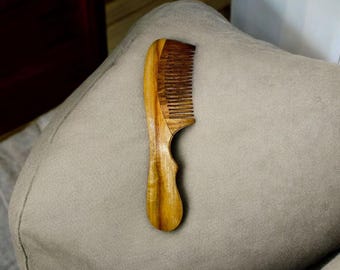 Natural Mango Wood comb with polished finish, Natural Wood Pocket Comb, Beard Comb Groomsmen Gifts Wooden Hair Comb Personalized wood comb