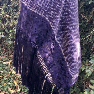 Blue Silk FringeScarf~ Wrap, Summer Shawl, Wedding, Bride, hand  woven, wall hanging art textile. free shipping