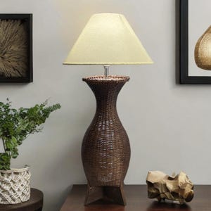 Handmade Bamboo Woven Vase Lamp