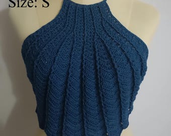 Crochet Halter Top Handmade Boho Summer Style