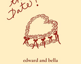 彼らに（結婚式の）ケーキを食べさせましょう - 日程を保存してください