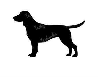 SVG de perro de caza Plott Hound, silueta de perro de caza, PNG de perro de caza, imágenes prediseñadas de perros de caza, SVG de mascota, SVG de perro, archivo de corte de Coonhound, diseño para amantes de los animales, DXF, EPS