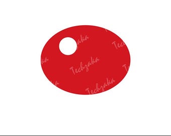 Naso di Rudolph in formato SVG, Clipart del naso rosso della renna, Naso di Rudolph natalizio in formato PNG, Silhouette festiva, File di taglio Cricut, Vettore di Natale, Download digitale