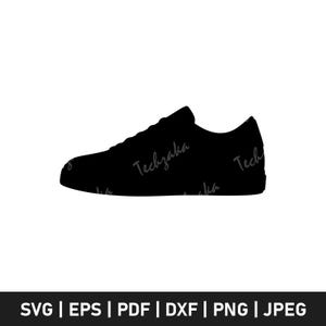 Sneaker SVG, Sneaker Shoe Silhouette, Sneaker Clipart, Sneaker PNG, Sport Shoe SVG, Running Shoe Vector, Cricut Cut File, Digital Download