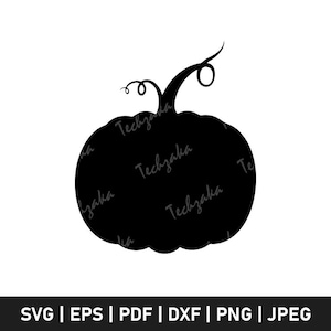 Pumpkin SVG | Pumpkin Silhouette | Fall Autumn Pumpkin Cut File | Halloween SVG | Thanksgiving Decor Cricut | Farmhouse Pumpkin Clipart